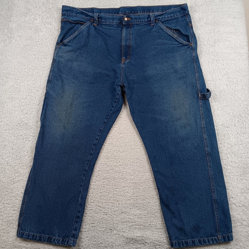 Smith's Workwear Carpenter Pant Mens 46 Blue Cotton Denim Utility RN 110468